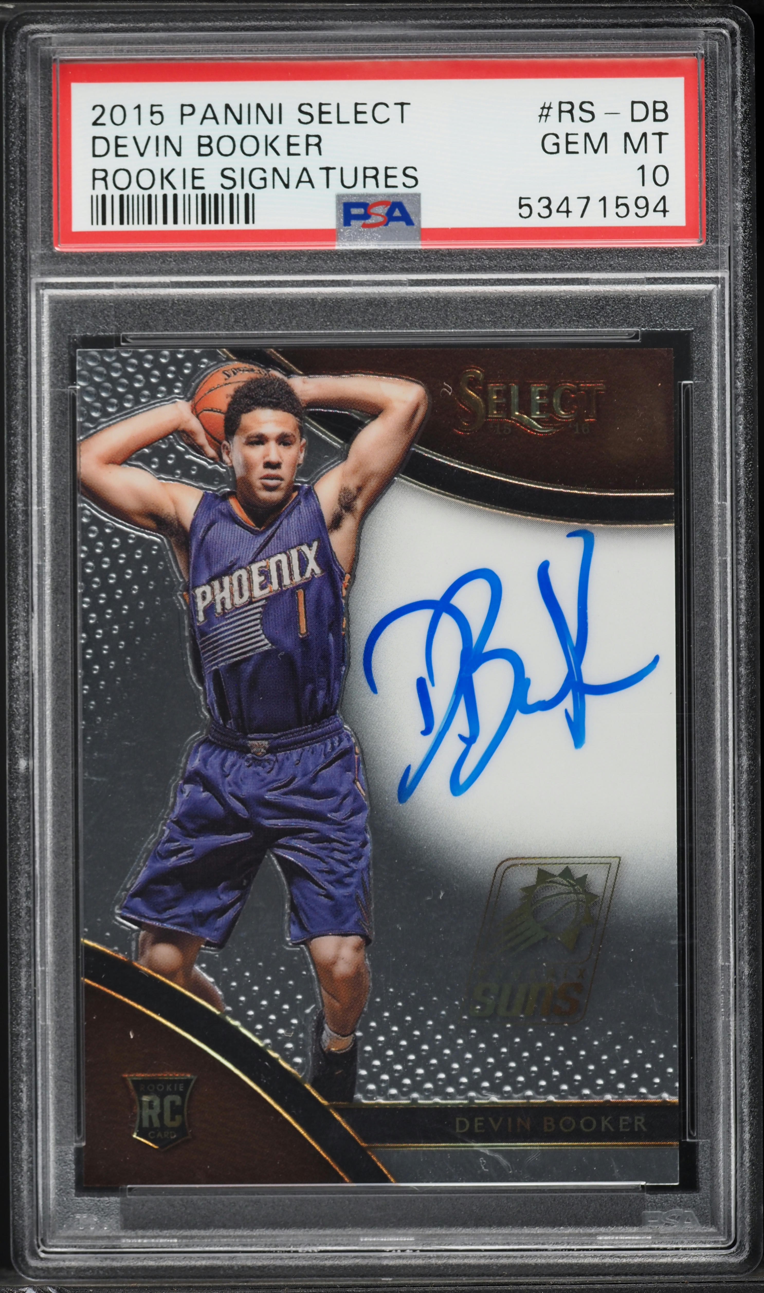 2015 Select Signatures Devin Booker ROOKIE AUTO /199 #RS-DB PSA 10