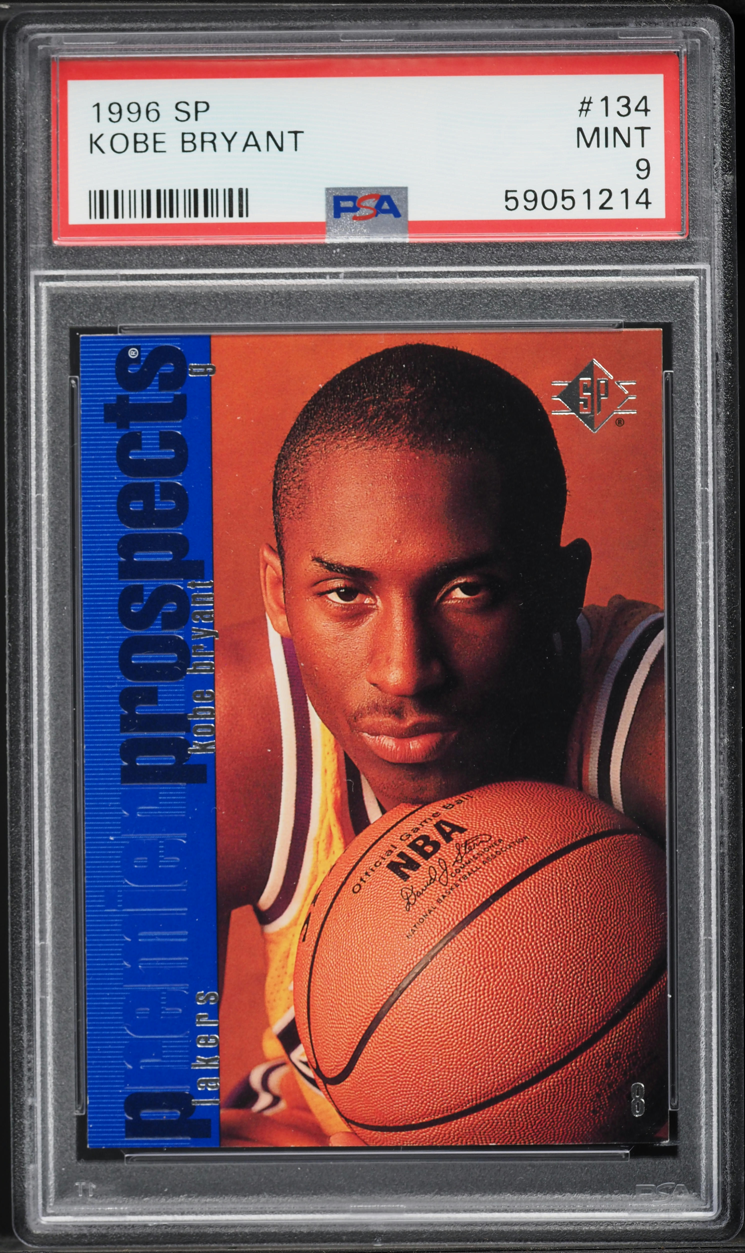 1996 SP Basketball Kobe Bryant ROOKIE #134 PSA 9 MINT on Fanatics