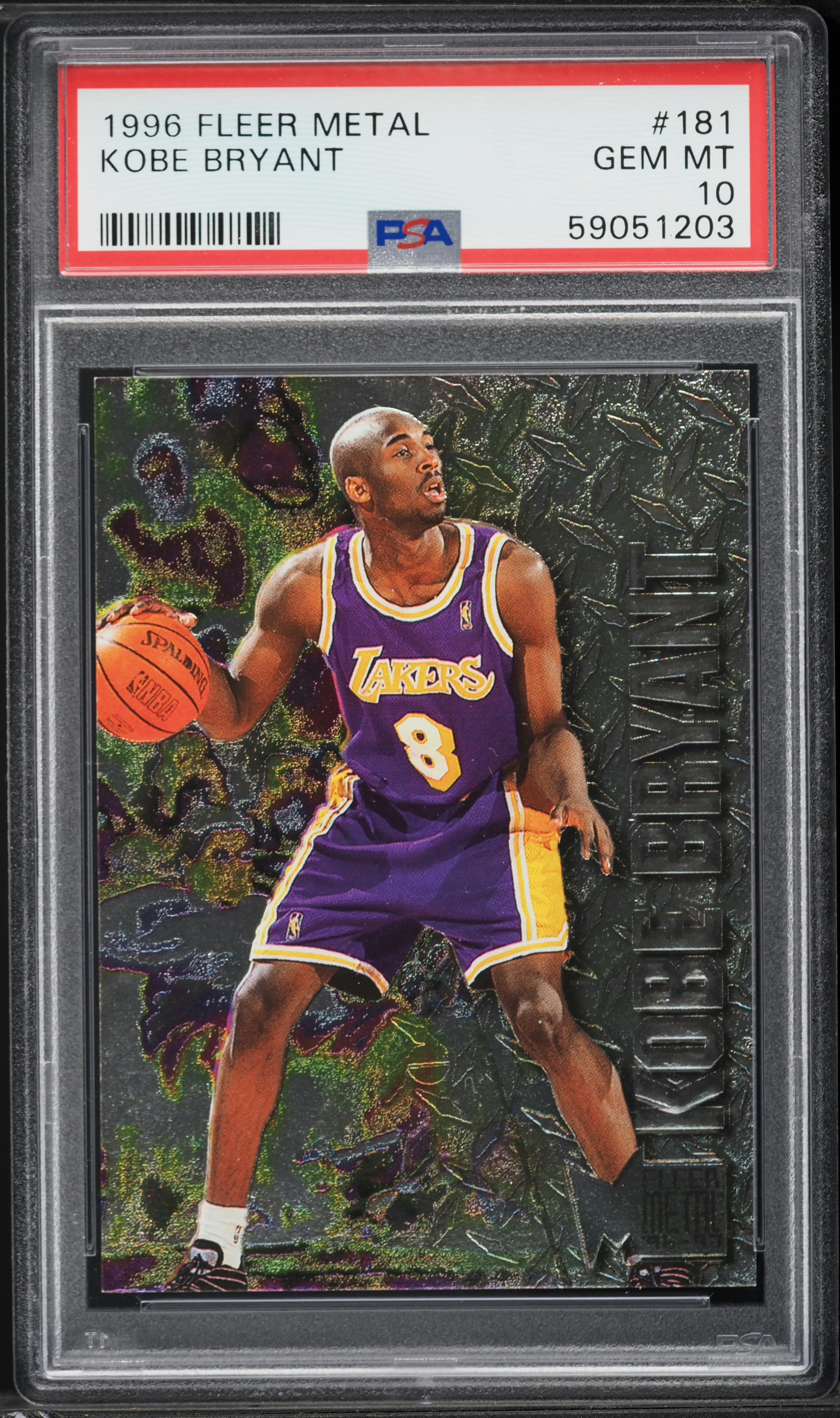 thumbnail image 2 of Kobe Bryant 1996/97 Scoreboard Dean’s List Silver Rookie Card – Lakers, Ungraded, Near Mint 2 of 5