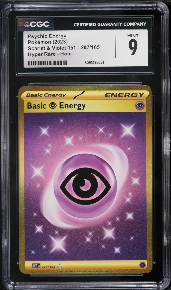 pokemon gold psychic energy card 2023 Scarlet & Violet 151 Rare #207 CGC 9 MINT on Fanatics Collect Placeholder Image Provided Pokemon TCG Basic Psychic Energy