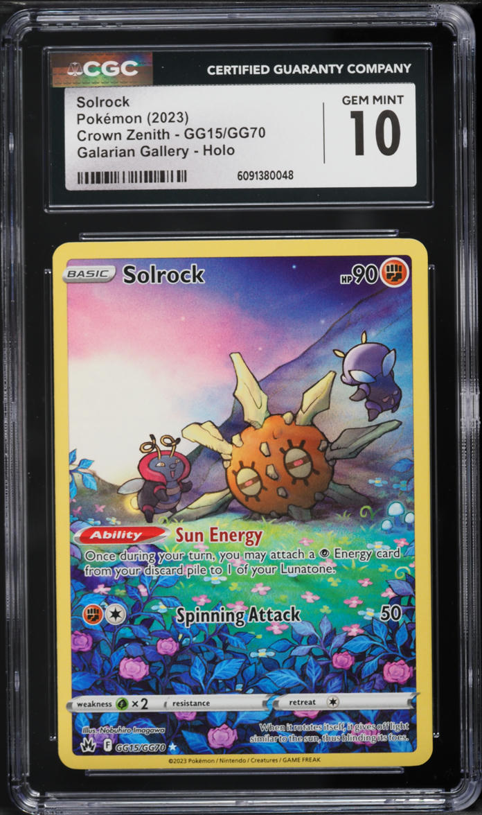2023 Pokemon Sword & Shield Crown Zenith Full Art Solrock #GG15 CGC 10 GEM MINT