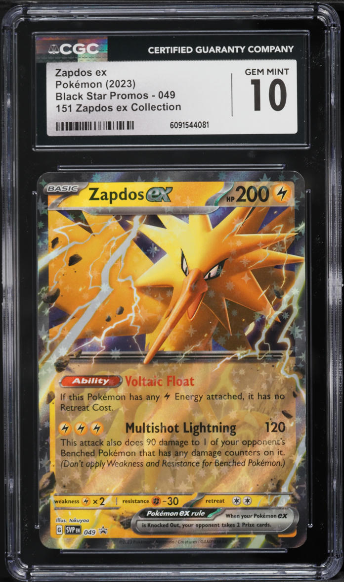 2023 Pokemon Scarlet & Violet Promo 151 Collection Holo Zapdos ex #49 CGC  10 GEM MINT on Fanatics Collect