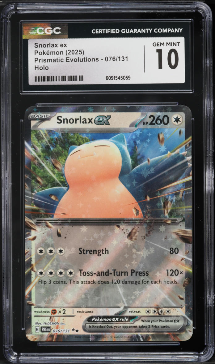 snorlax ex pokemon card Snorlax ex Ultra Rare Prismatic Evoloutions 076/131, NM Pokemon Card main image 0