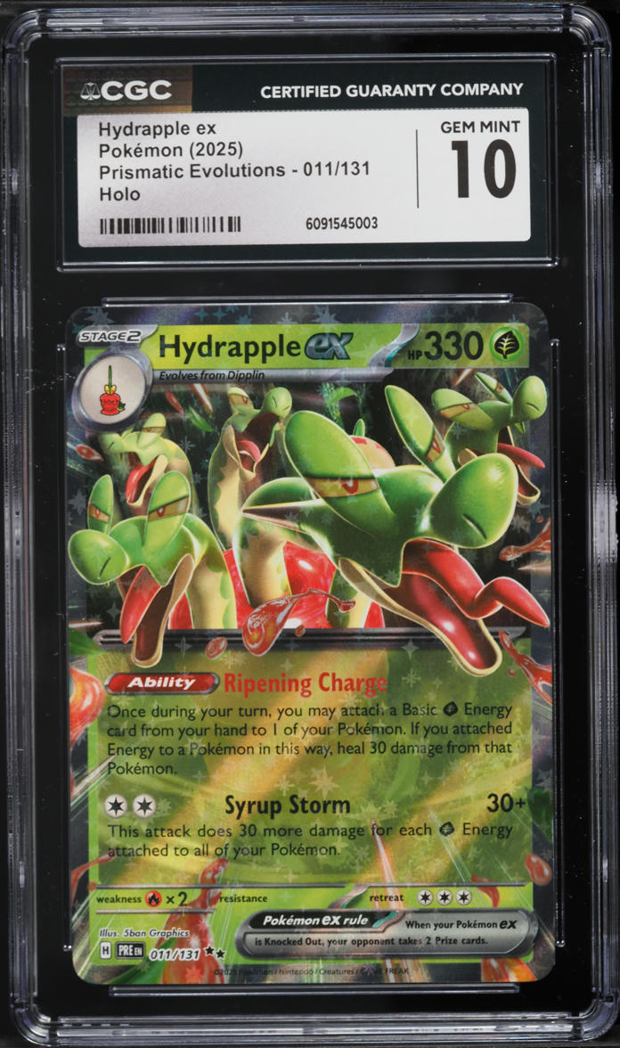 2025 Pokemon Scarlet & Violet Prismatic Evolutions Holo Hydrapple ex #11  CGC 10 GEM MINT on Fanatics Collect