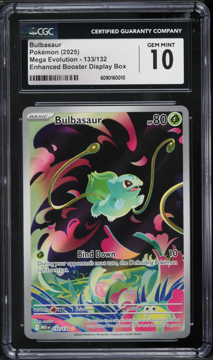 2025 Pokemon Mega Evolution Enhanced Booster Display Box Bulbasaur #133 CGC 10 GEM MINT