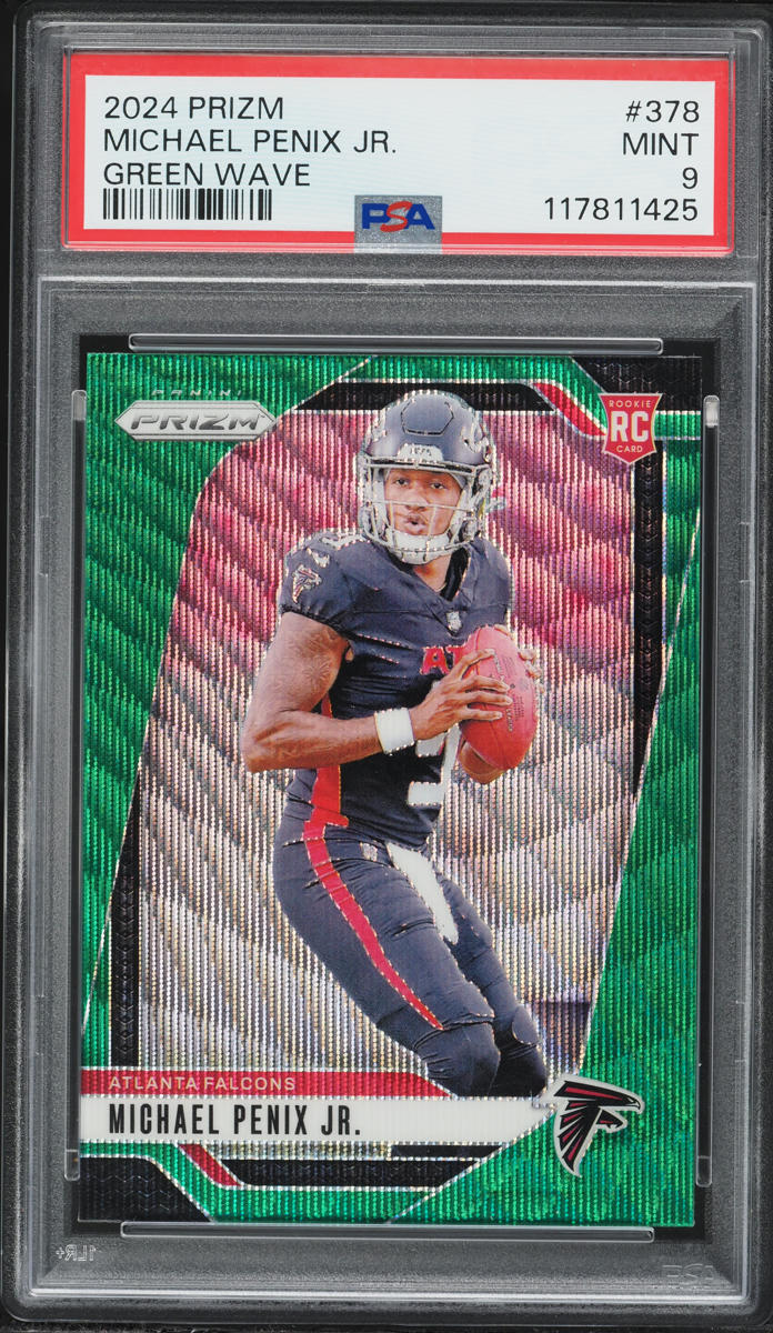 2024 Panini Prizm Green Wave Michael Penix Jr ROOKIE #378 PSA 9 MINT