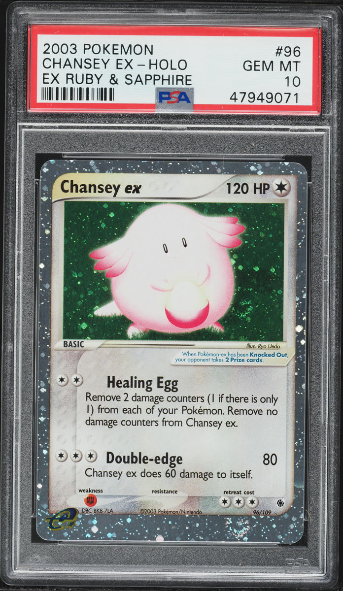 2003 Pokemon EX Ruby & Sapphire Holo Chansey EX #96 PSA 10 GEM MINT