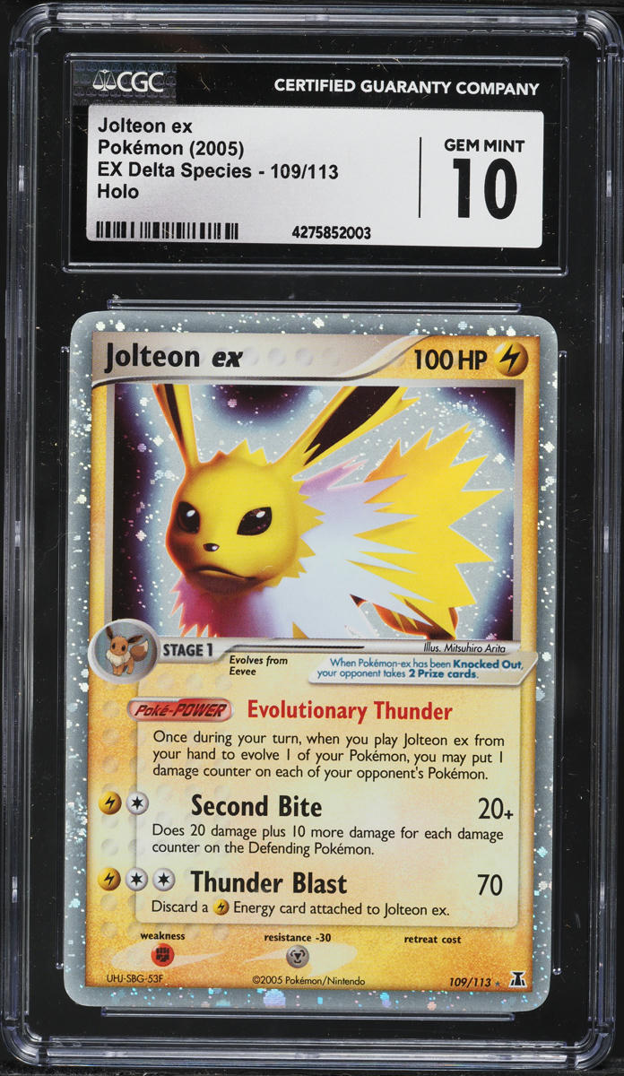 2005 Pokemon EX Delta Species Holo Jolteon EX #109 CGC 10 GEM MINT