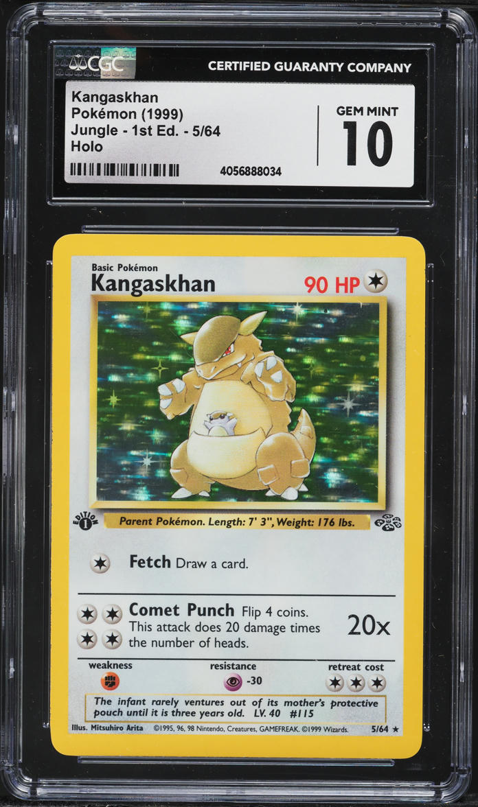 1999 Pokemon Jungle 1st Edition Holo Kangaskhan #5 CGC 10 GEM MINT