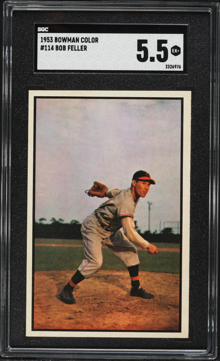 1953 Bowman Color Bob Feller #114 SGC 5.5 EX+