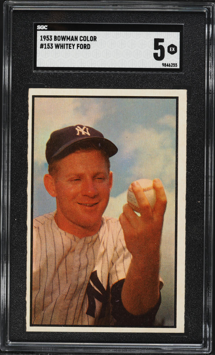 1953 Bowman Color Whitey Ford #153 SGC 5 EX