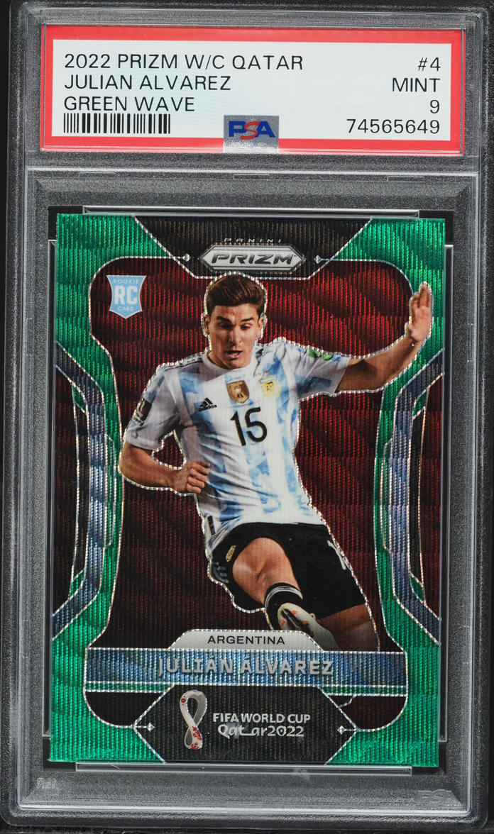 2022 Panini Prizm World Cup Green Wave Julian Alvarez ROOKIE #4