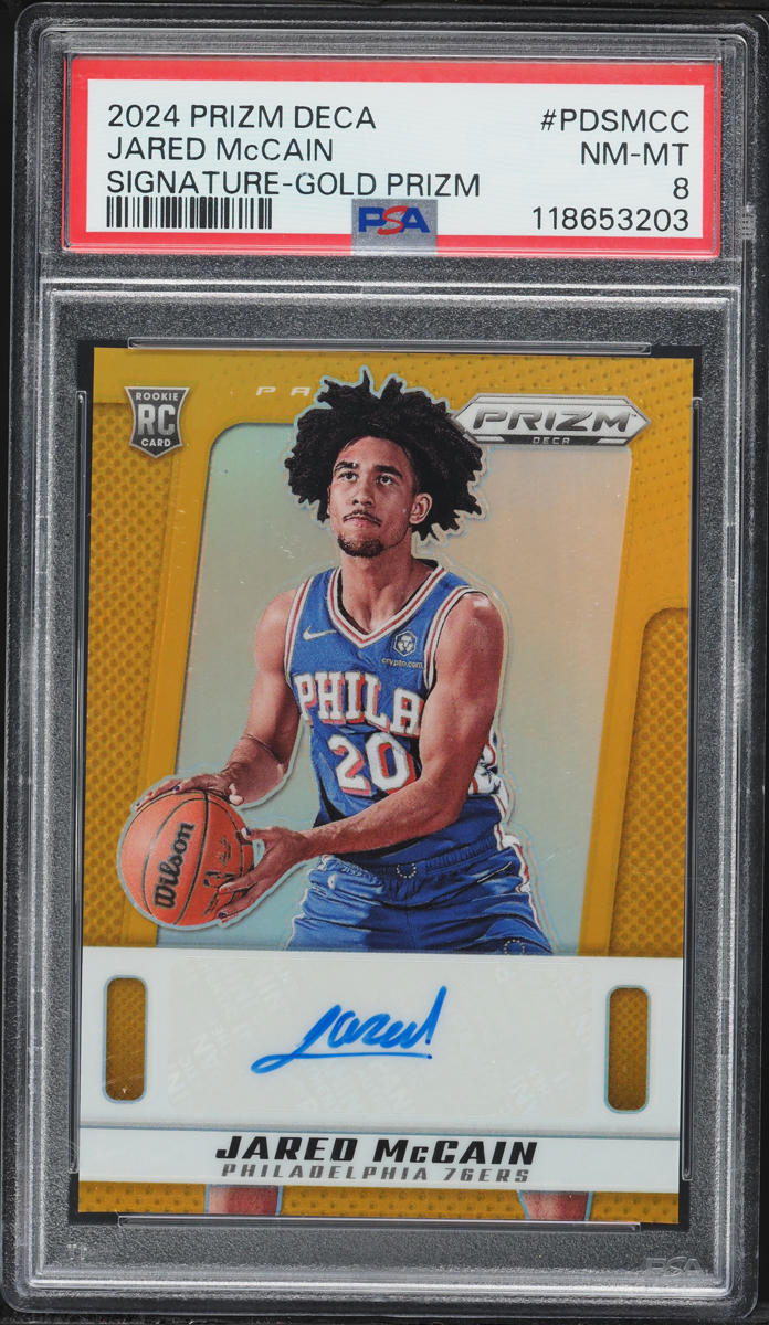2024 Panini Prizm Deca Gold Jared McCain ROOKIE AUTO /10 #PDS-MCC 
