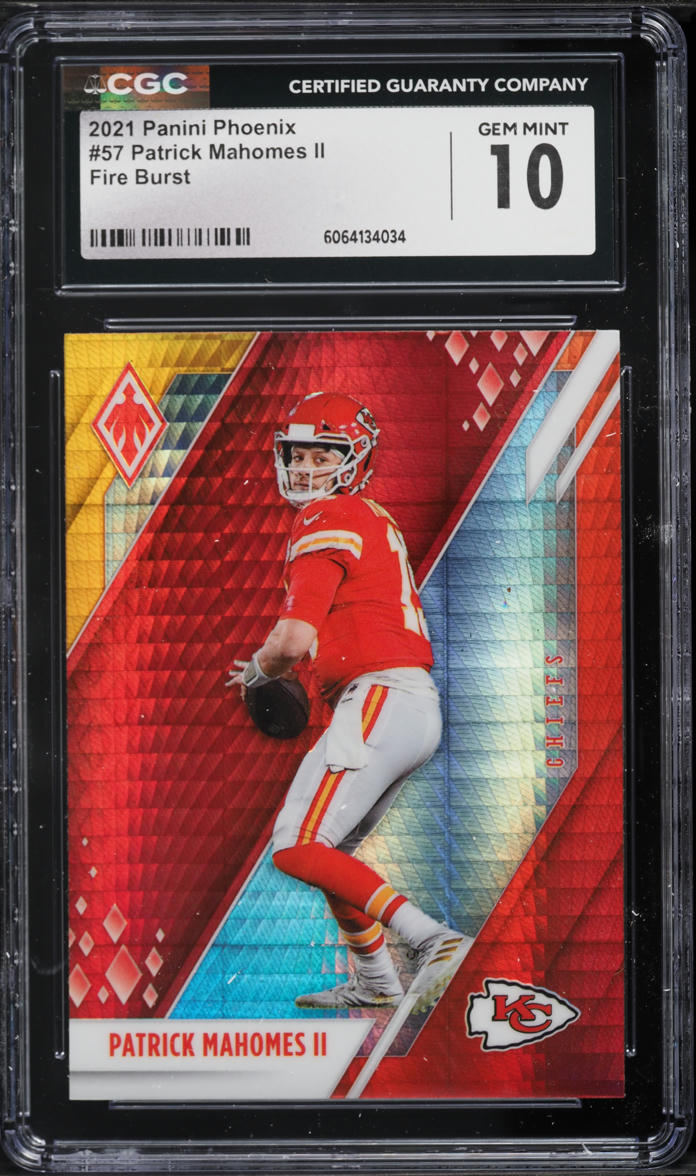 2021 Panini Phoenix Fire Burst Patrick Mahomes II #57 CGC 10 GEM MINT