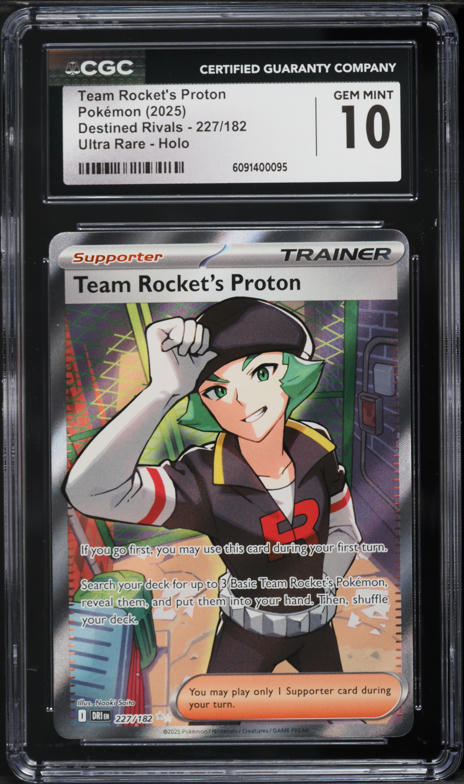 2025 Pokemon SV Destined Rivals Full Art Team Rocket's Proton #227 CGC 10 GEM MINT