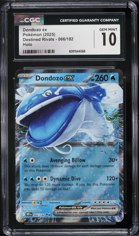 2025 Pokemon Scarlet & Violet Destined Rivals Holo Dondozo ex #66 CGC 10  GEM MINT on Fanatics Collect