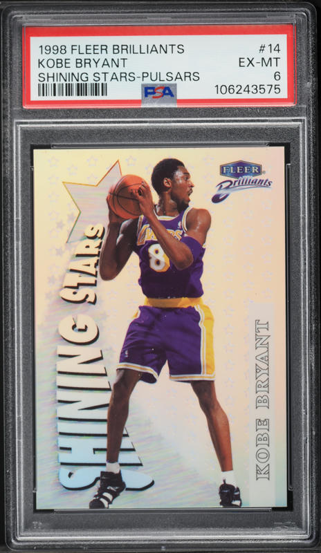1998 Fleer Brilliants Shining Stars Pulsars Kobe Bryant #14 PSA 6