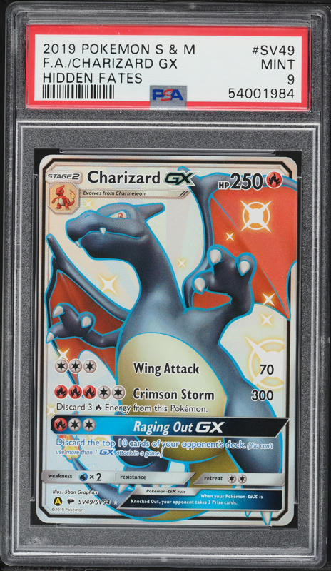 2019 Pokemon Sun & Moon Promo Hidden Fates Tin Charizard GX #SM211
