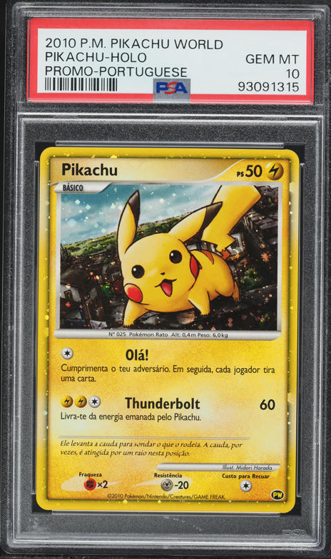 2010 Pokemon Spanish World Collection Holo Pikachu PSA 10 GEM MINT