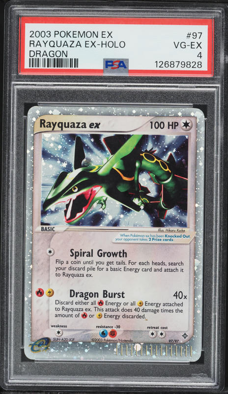 2003 Pokemon EX Dragon Holo Rayquaza Ex #97 PSA 4 VGEX