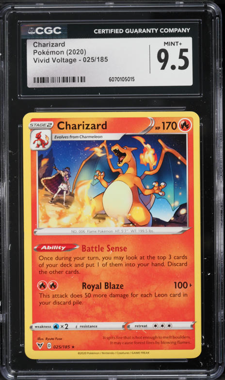 2020 Pokemon Sword & Shield Vivid Voltage Charizard #25 CGC 9.5 MINT+
