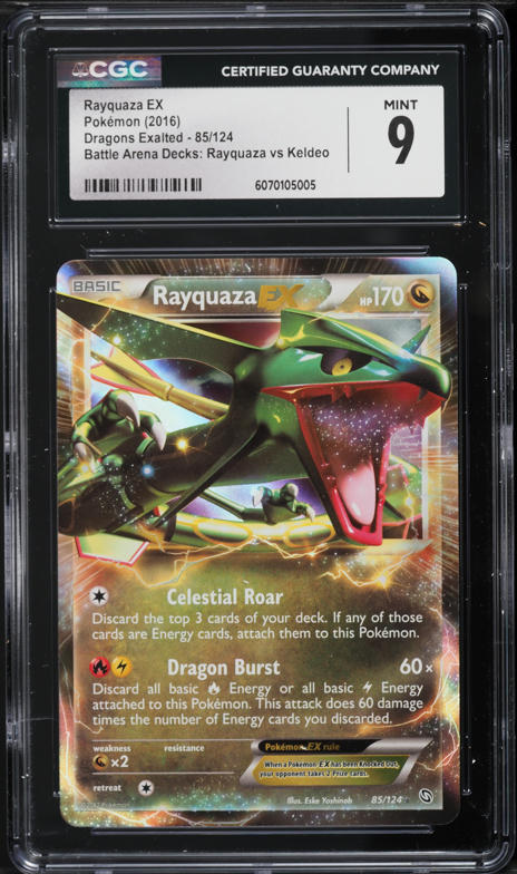 2016 Pokemon Black & White Dragons Exalted Battle Arena Rayquaza EX #85 CGC 9 MINT
