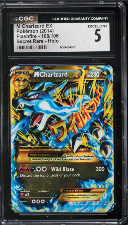 2014 Pokemon XY Flashfire Ultra Rare Holo M Charizard EX #108 PSA