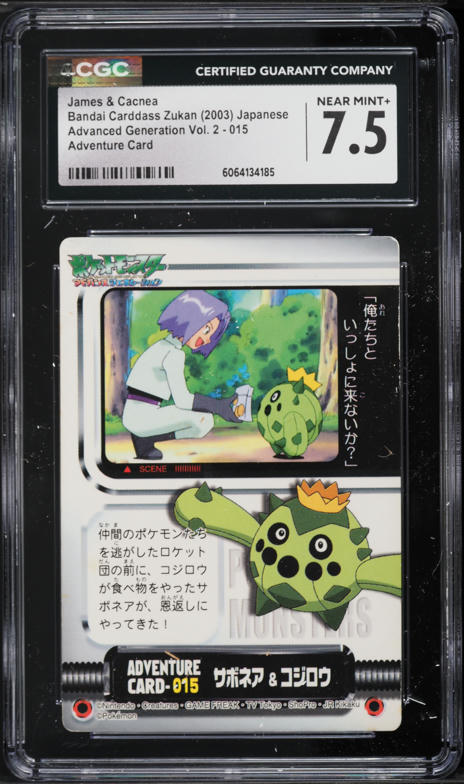 2003 Pokemon Japanese Bandai Carddass Zukan Advanced Generation