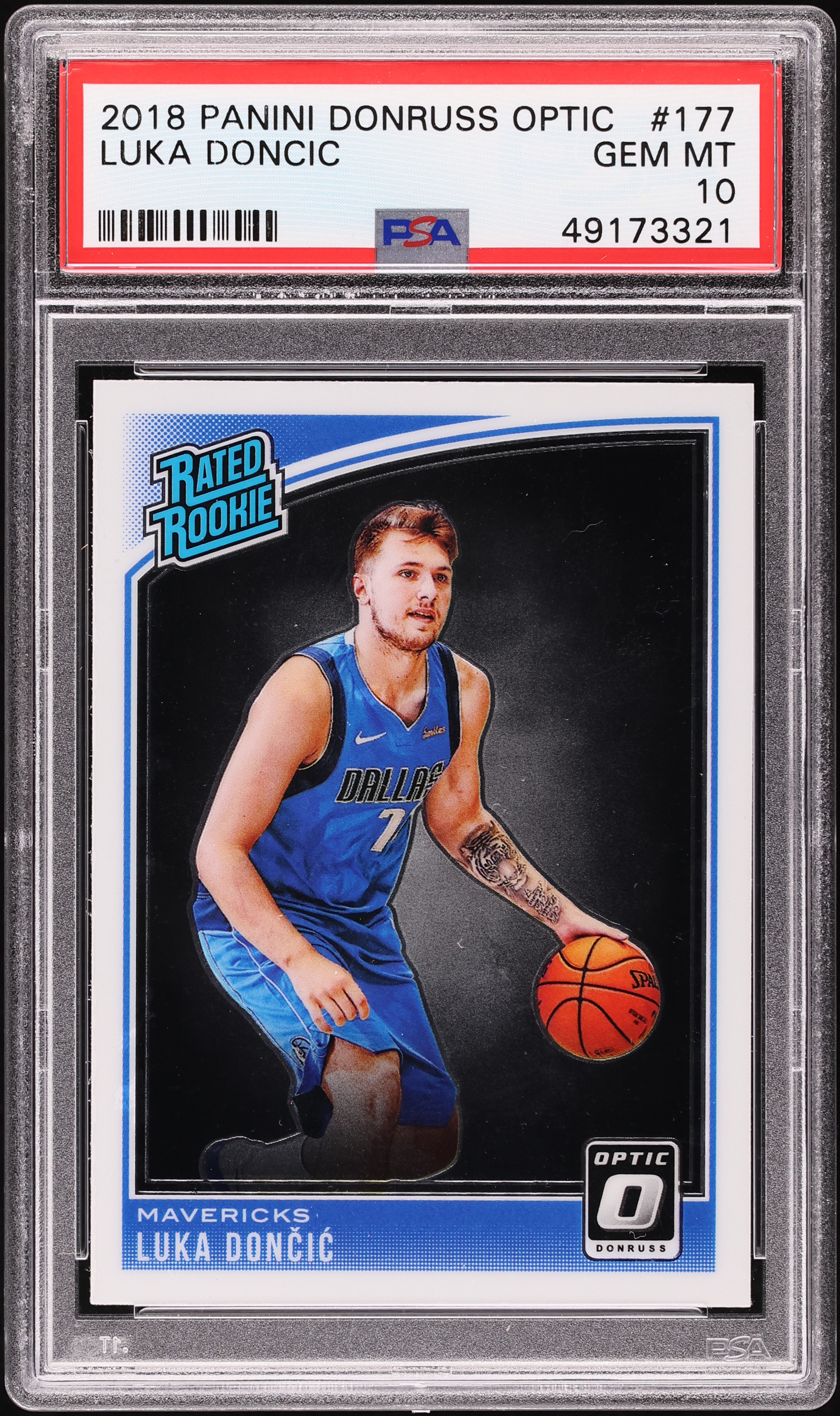 2018 Donruss Optic Luka Doncic ROOKIE #177 PSA 10 GEM MINT on