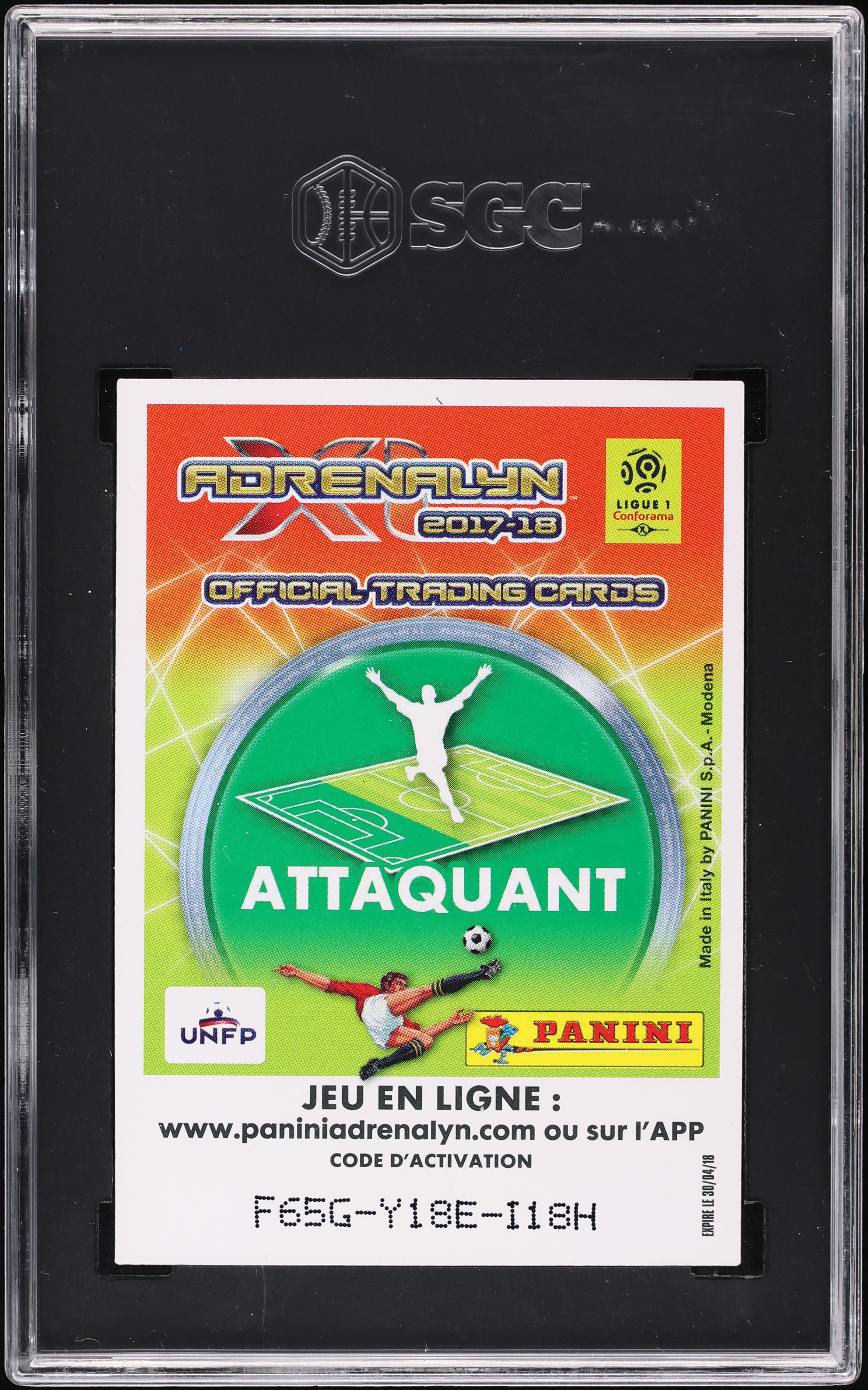 Carte Rookie Kylian Mbappé Panini Adrenalyn XL 2017 – Gradée MGC 8 – #455