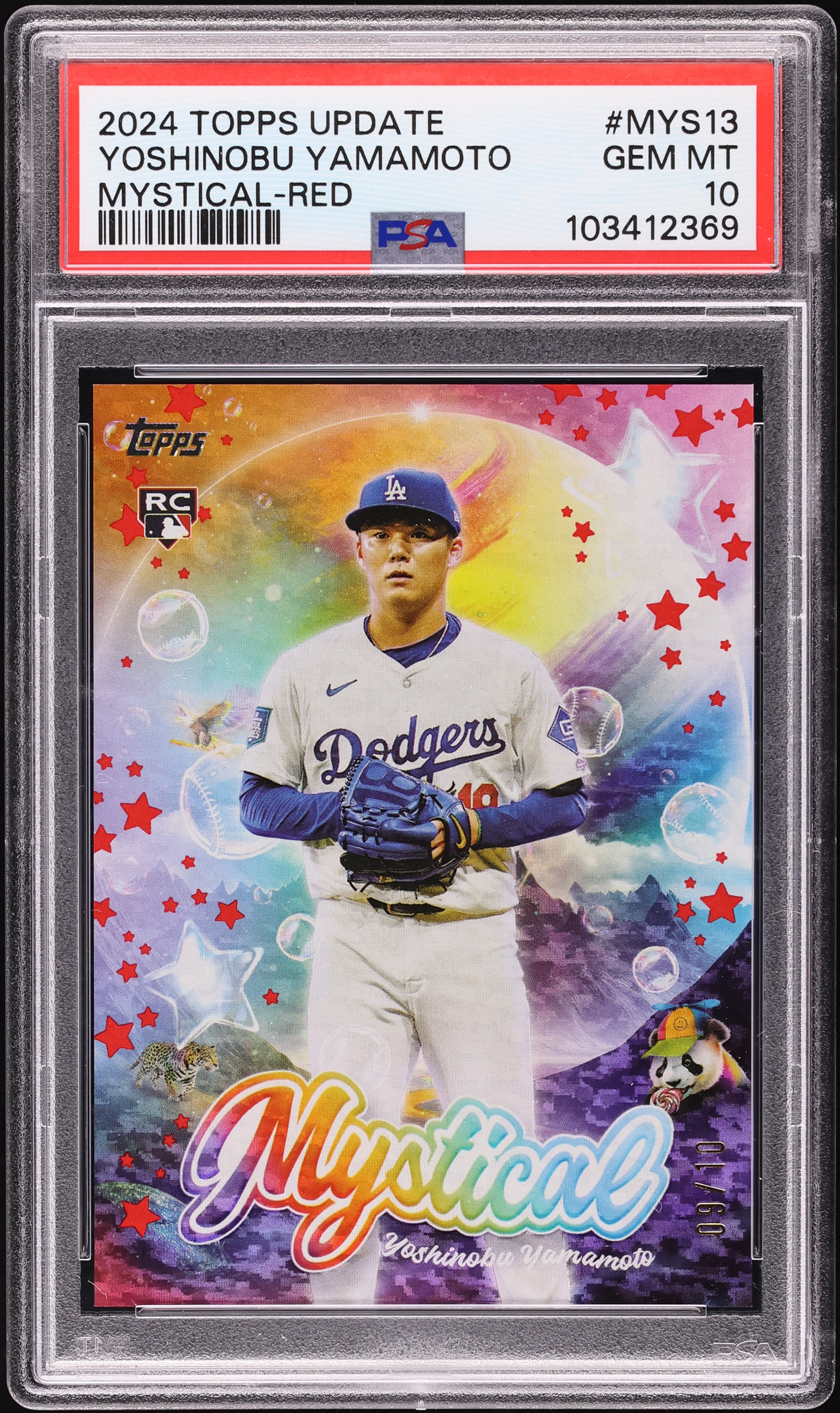 2024 Topps Update Mystical Red Yoshinobu Yamamoto ROOKIE /10 #MYS
