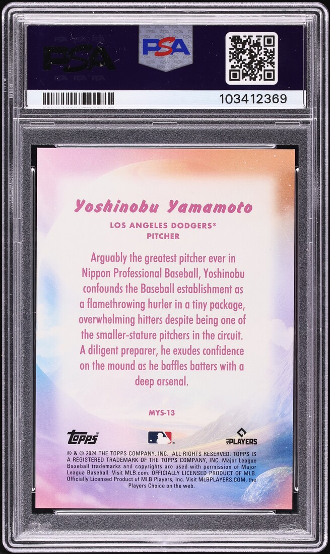 2024 Topps Update Mystical Red Yoshinobu Yamamoto ROOKIE /10 #MYS