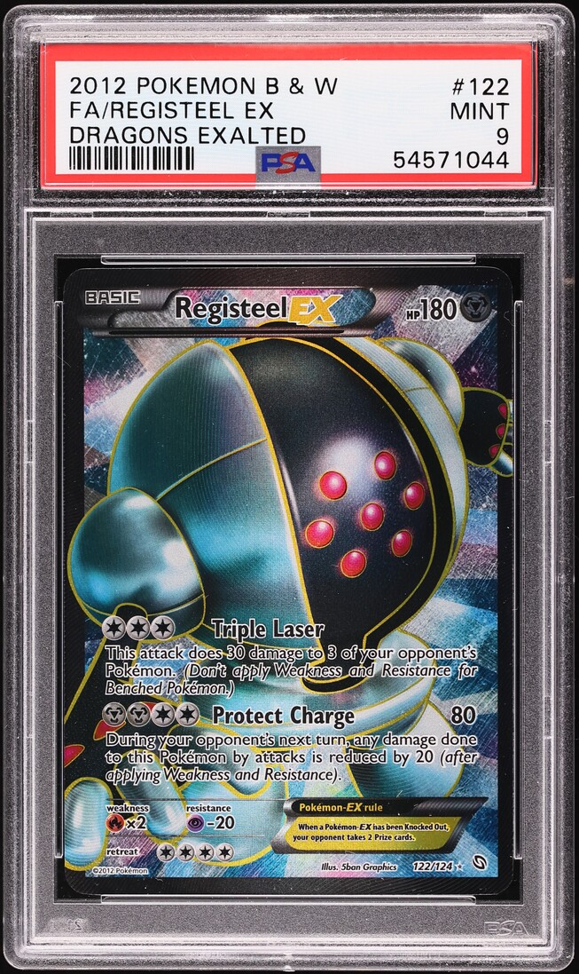 2012 Pokemon Black & White Dragons Exalted Full Art Registeel EX #122 ...