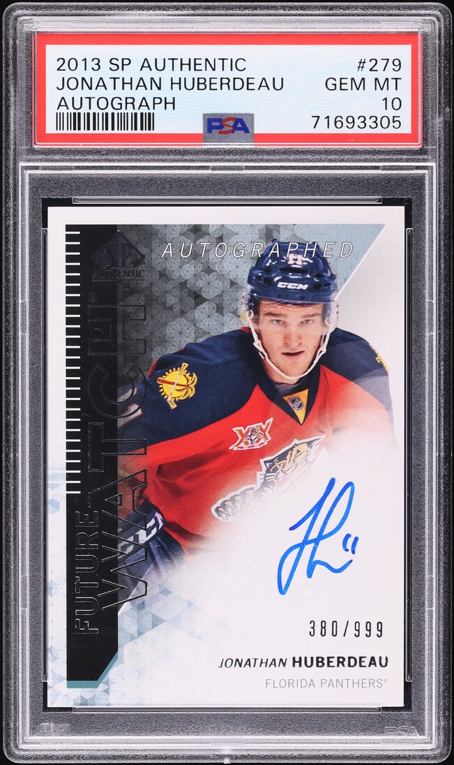 2013 SP Authentic Jonathan Huberdeau ROOKIE AUTO /999 #279 PSA 10 GEM MINT