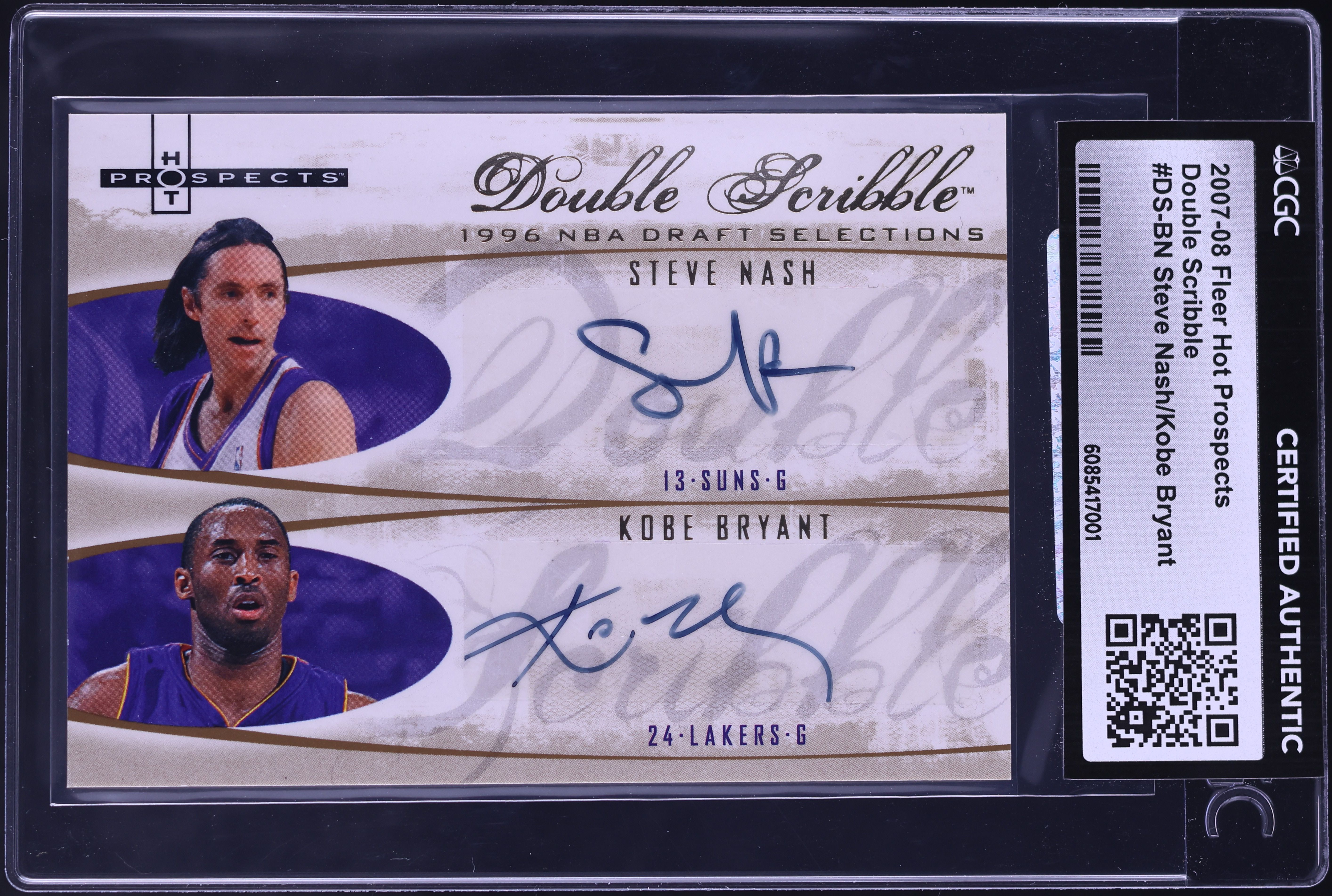 2007 Fleer Hot Prospects Double Scribble Steve Nash Kobe Bryant