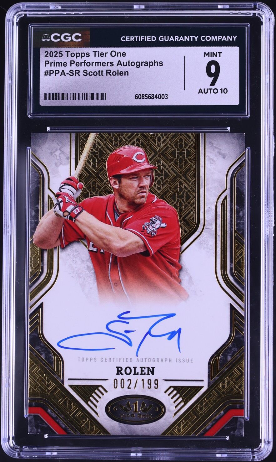 2025 Topps Tier One Prime Performers Scott Rolen AUTO /199 #PPA-SR CGC 9 MINT