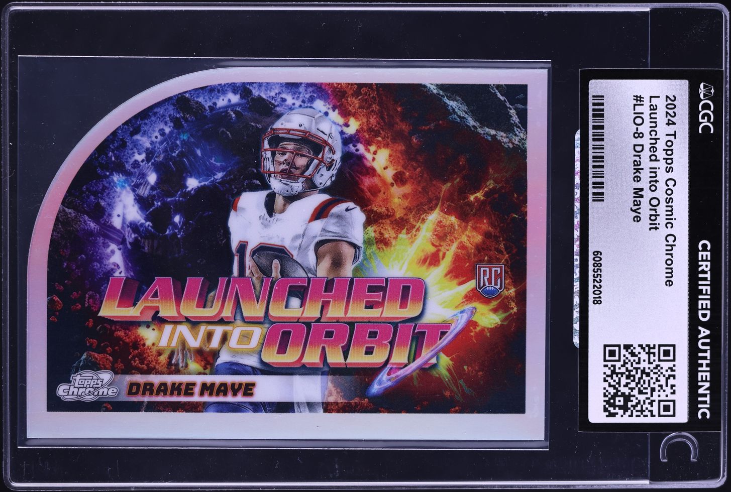 2024 Topps Cosmic Chrome Launched Into Orbit Drake Maye ROOKIE #LIO-8 CGC AUTH