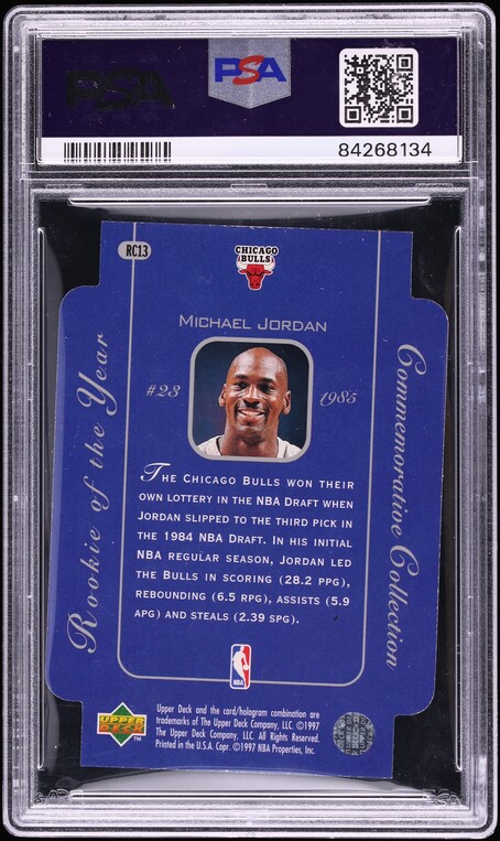 1996 Upper Deck ROY Collection Michael Jordan #RC13 PSA 8 NM-MT