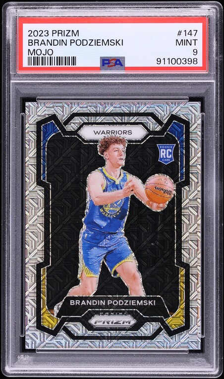 2023 Panini Prizm Mojo Brandin Podziemski ROOKIE /25 #147 PSA 9 MINT