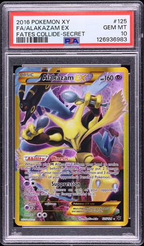 2016 Pokemon XY Fates Collide Full Art Alakazam EX #125 PSA 10 GEM