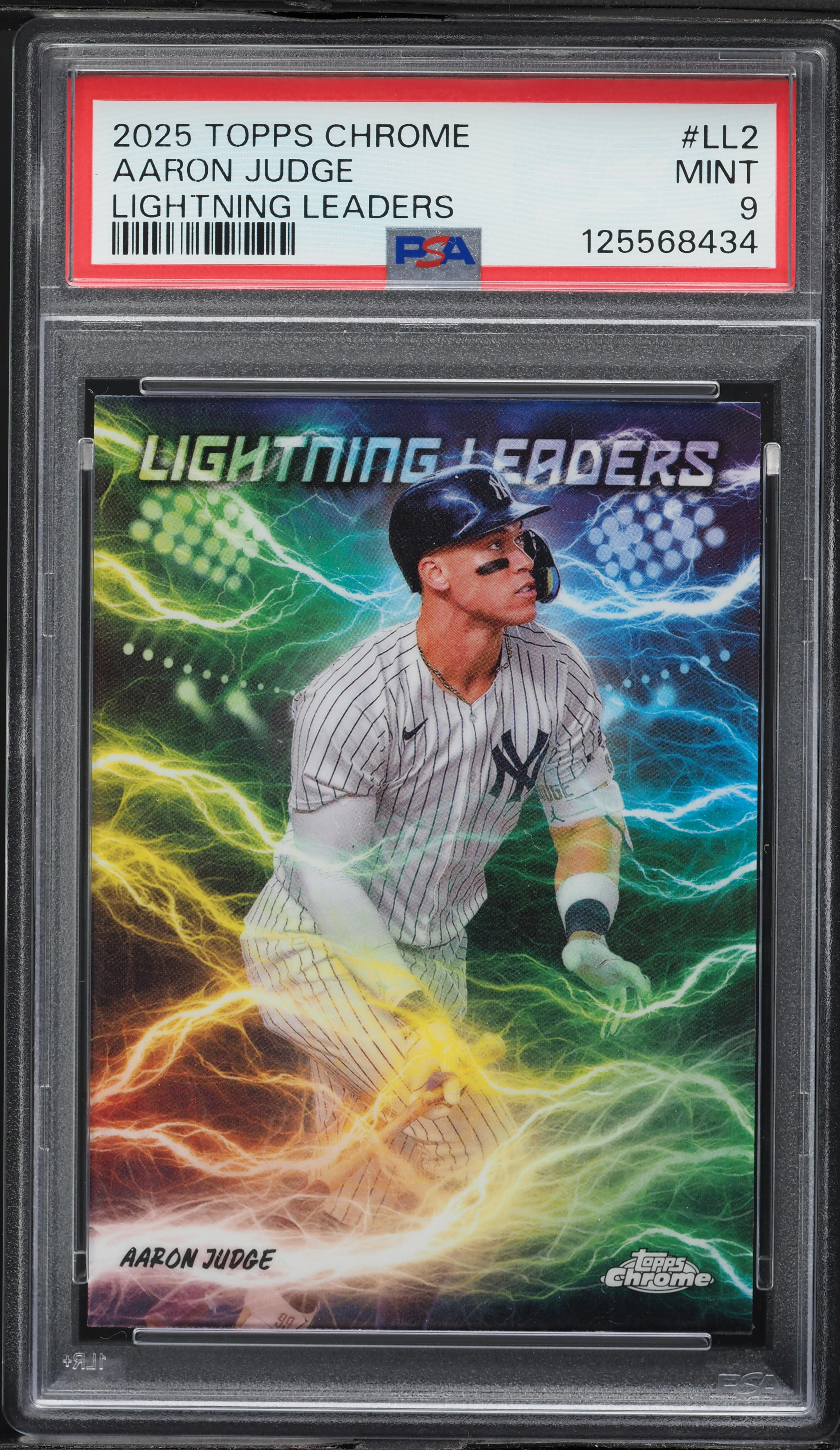 2025 Topps Chrome Lightning Leaders Aaron Judge #LL-2 PSA 9 MINT 