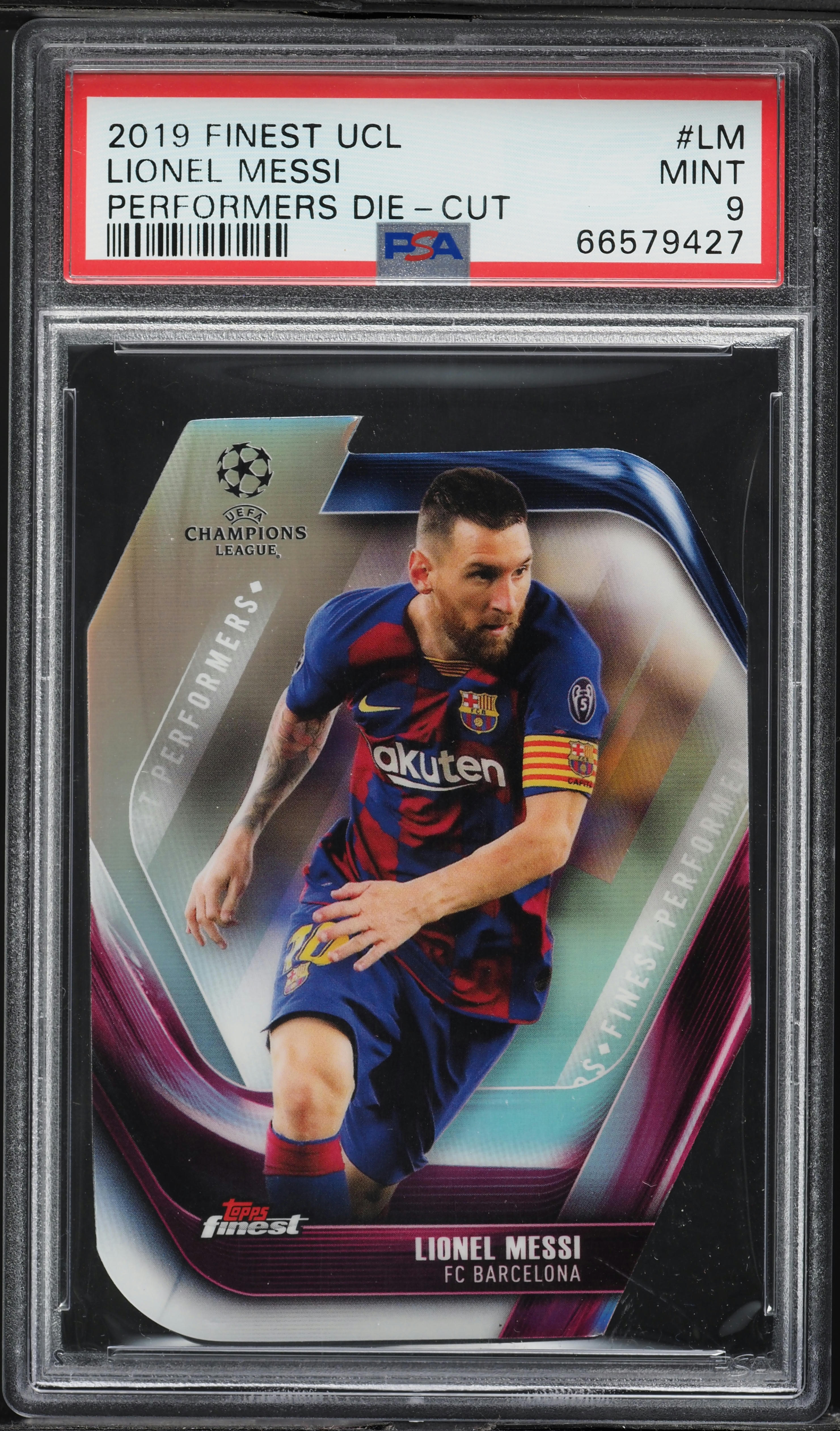 2019 Finest UEFA Champions League Performers Die-Cut Lionel Messi