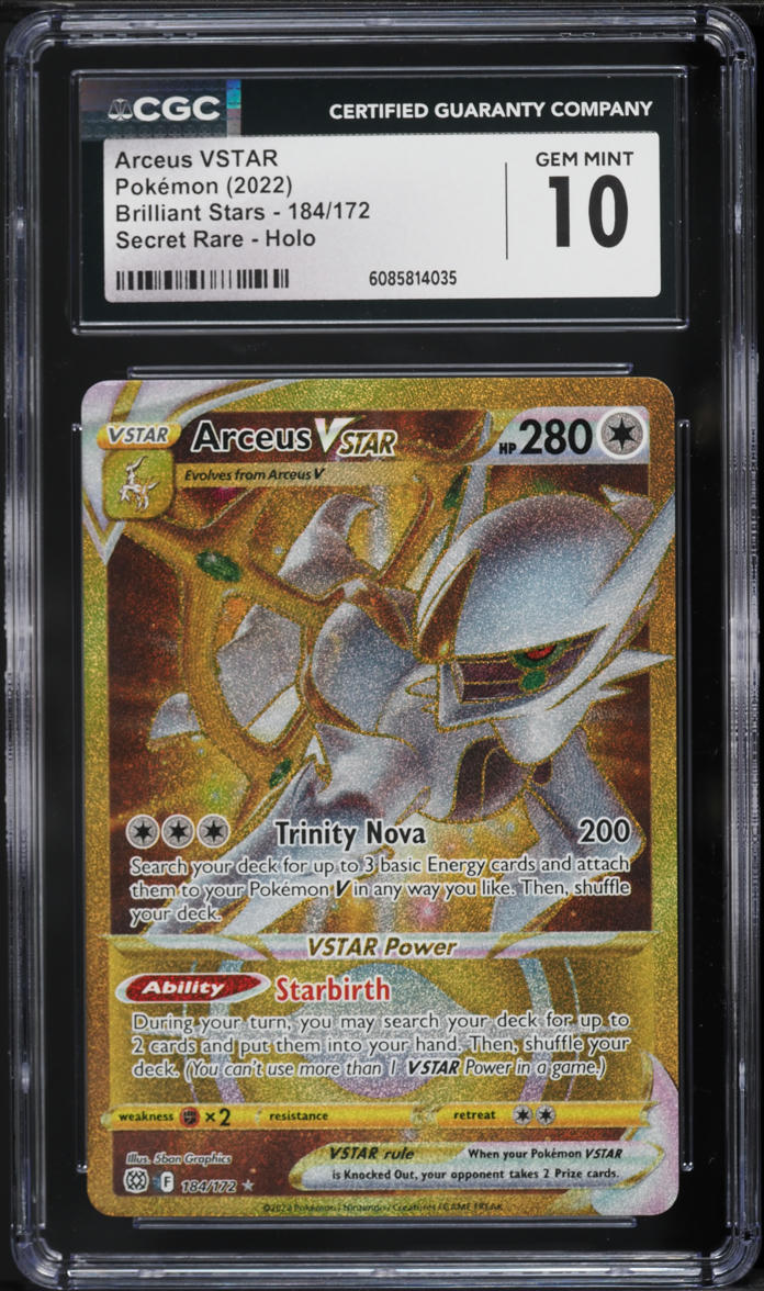 pokemon card arceus vstar gold Graded: GG70/GG70 Crown Zenith (2023) Secret Double Infinity Gaming holofoil pattern or surface detail) The Cards Of Pokmon TCG: