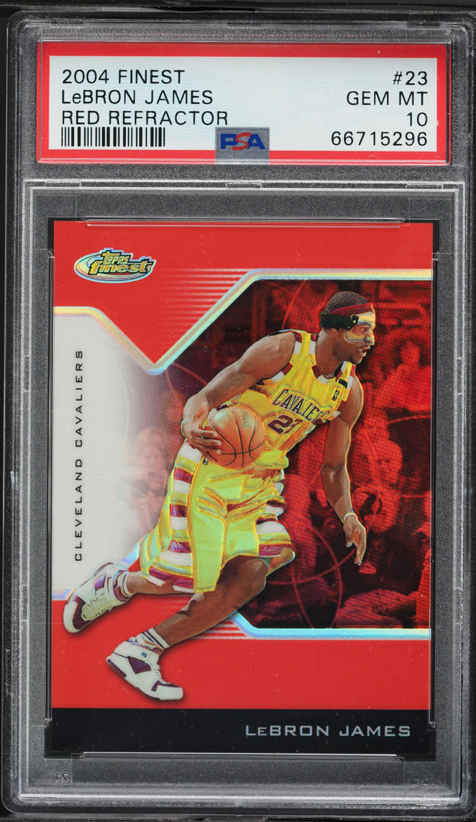 2004 Finest Red Refractor LeBron James /149 #23 PSA 10 GEM MINT