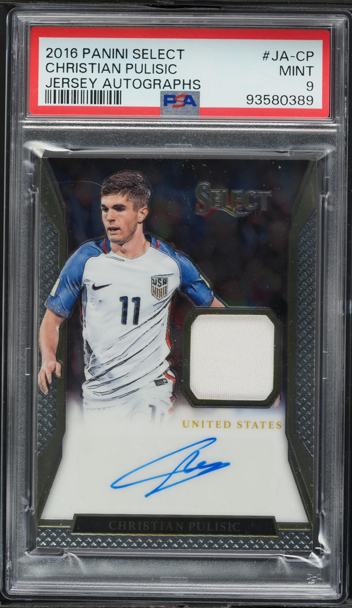 2016 Select Jersey Christian Pulisic ROOKIE PATCH AUTO /99 PSA 9