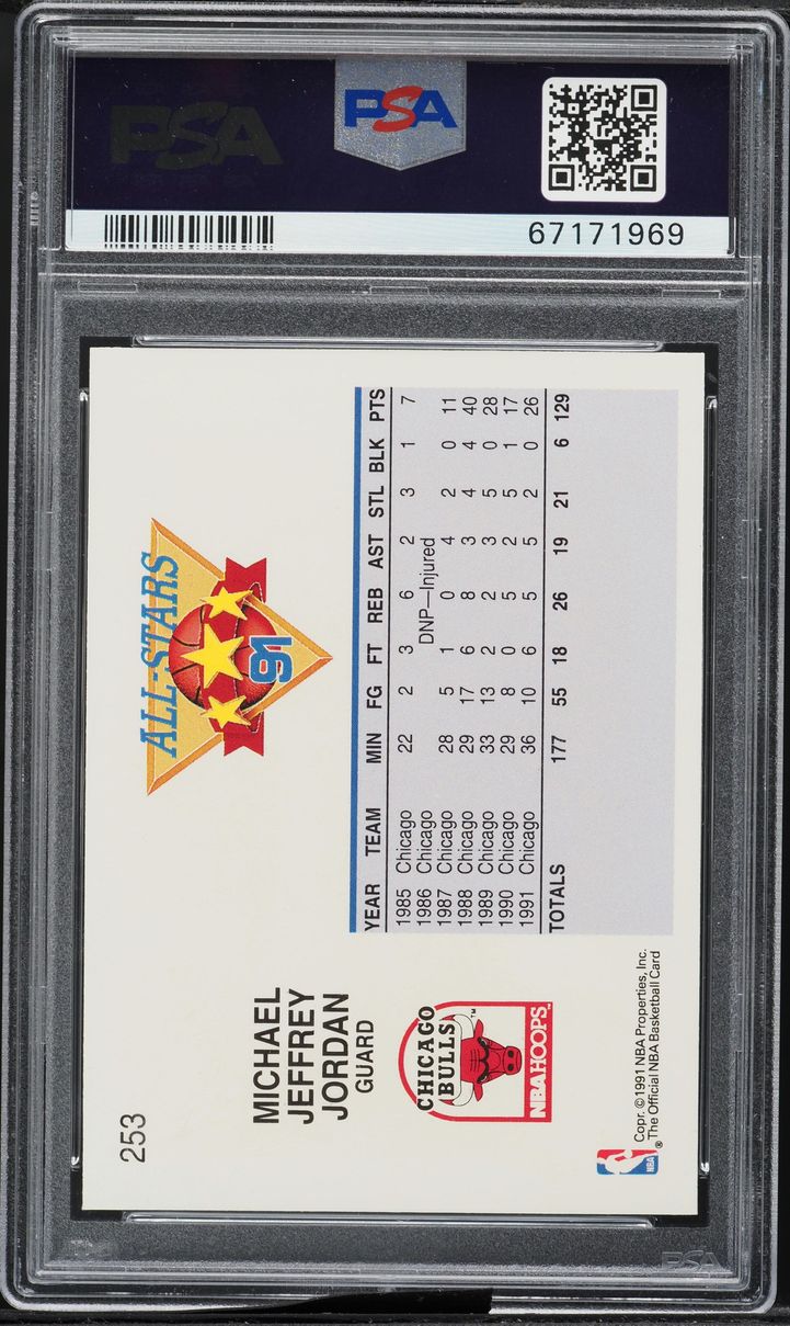 1991 Hoops All-Star Michael Jordan #253 PSA 10 GEM MINT