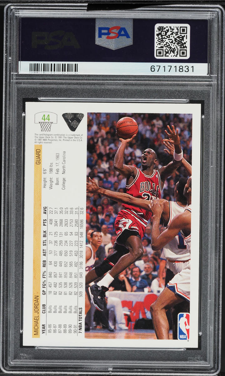 1991 Upper Deck Basketball Michael Jordan #44 PSA 10 GEM MINT