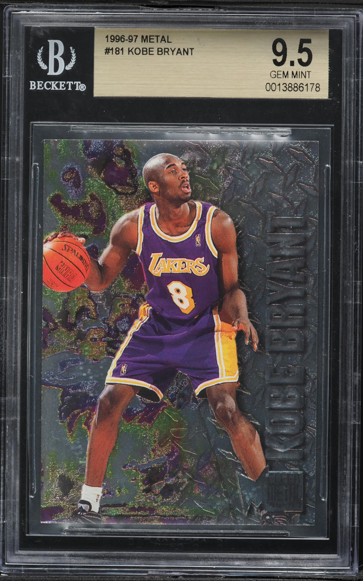 1996 Metal Basketball Kobe Bryant ROOKIE #181 BGS 9.5 GEM MINT