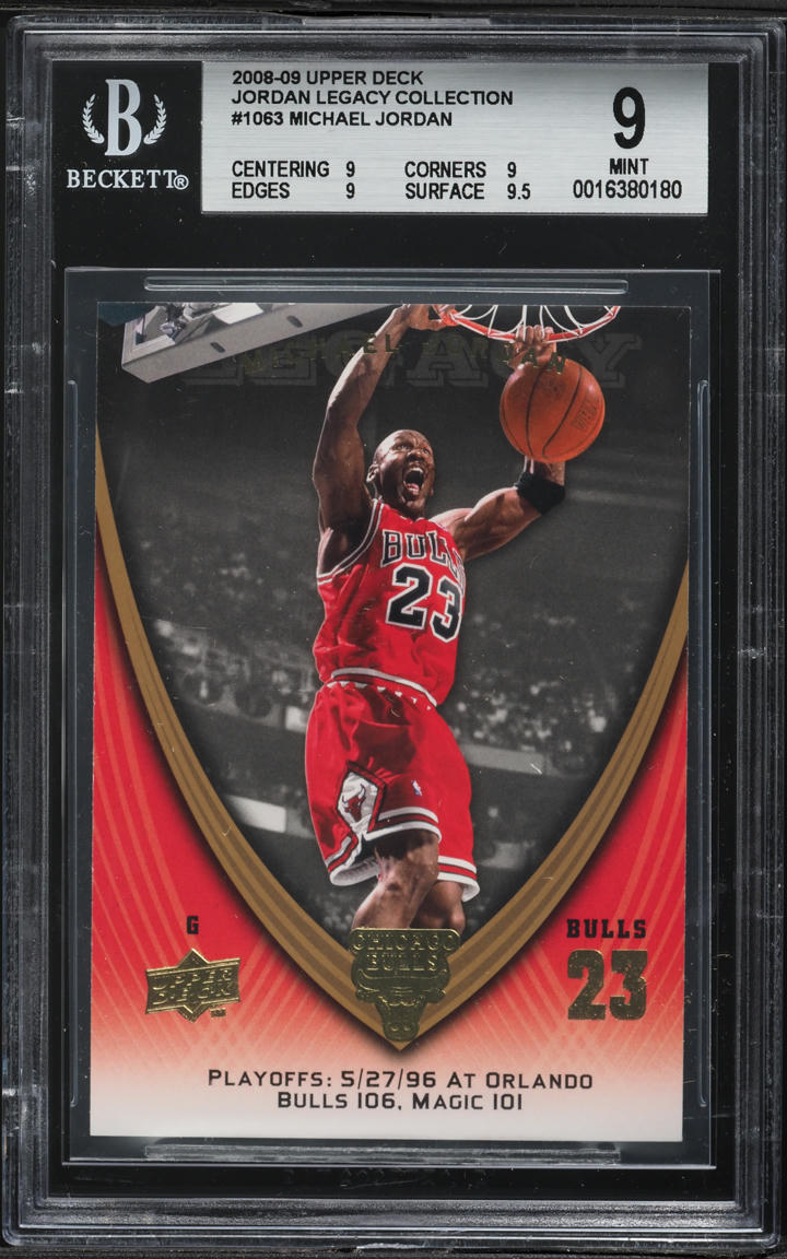 2008 Upper Deck Legacy Collection Michael Jordan #1063 BGS 9 MINT