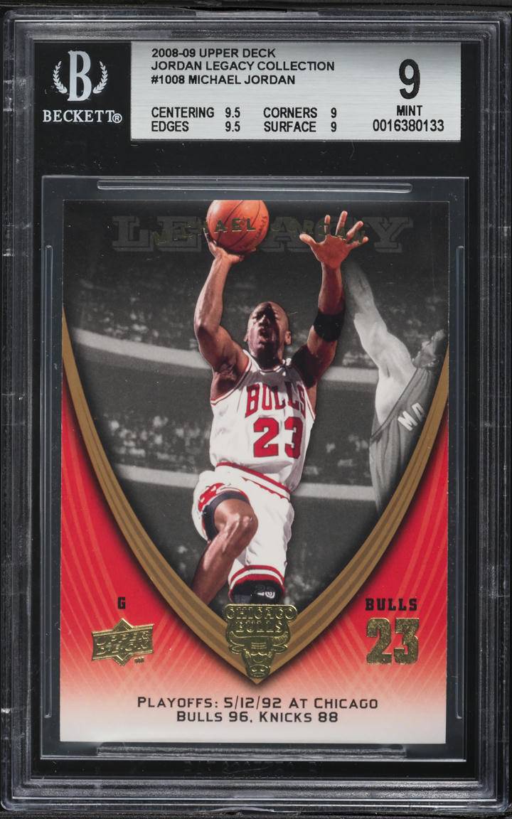 2008 Upper Deck Legacy Collection Michael Jordan #1008 BGS 9 MINT